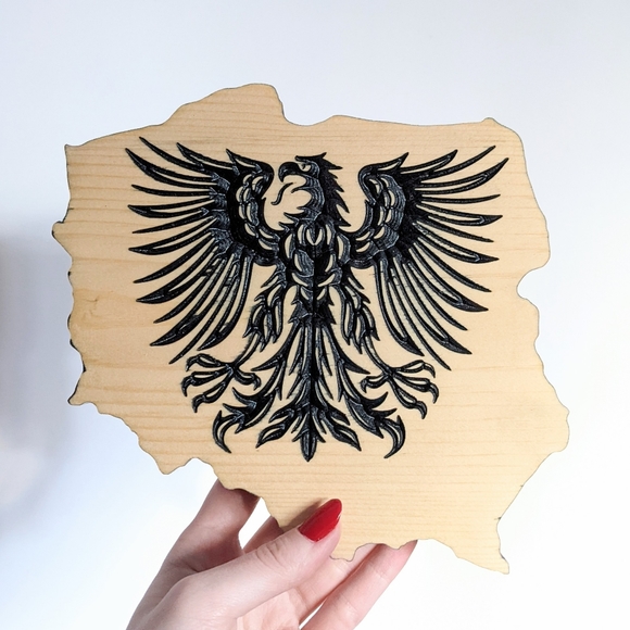 Wooden Polish Coat of Arms Eagle Wall Plaque - Picture 5 of 13
